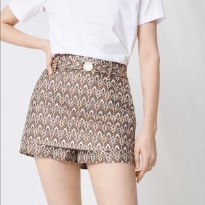 MAJE JACQUARD SKORT WITH REMOVABLE BELT